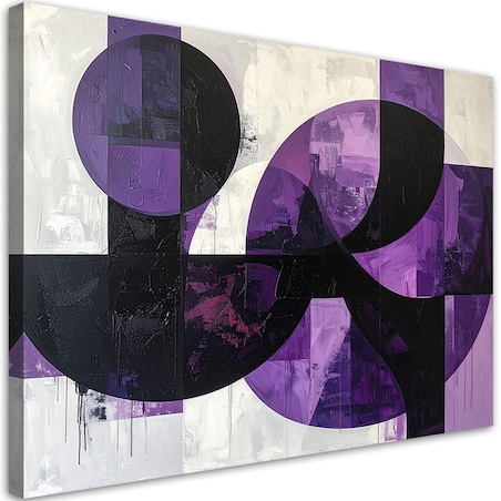 Obraz do salonu sypialni biura, Fioletowe koła kształty geometryczne