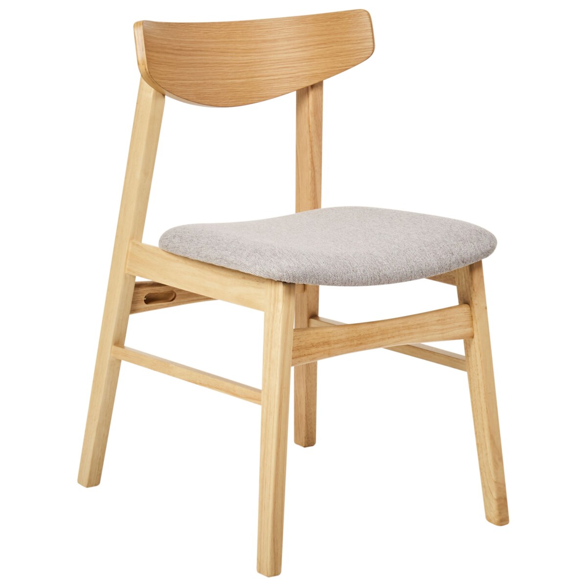 Zestaw 2 krzeseł do jadalni SMILEY Jasnoszary