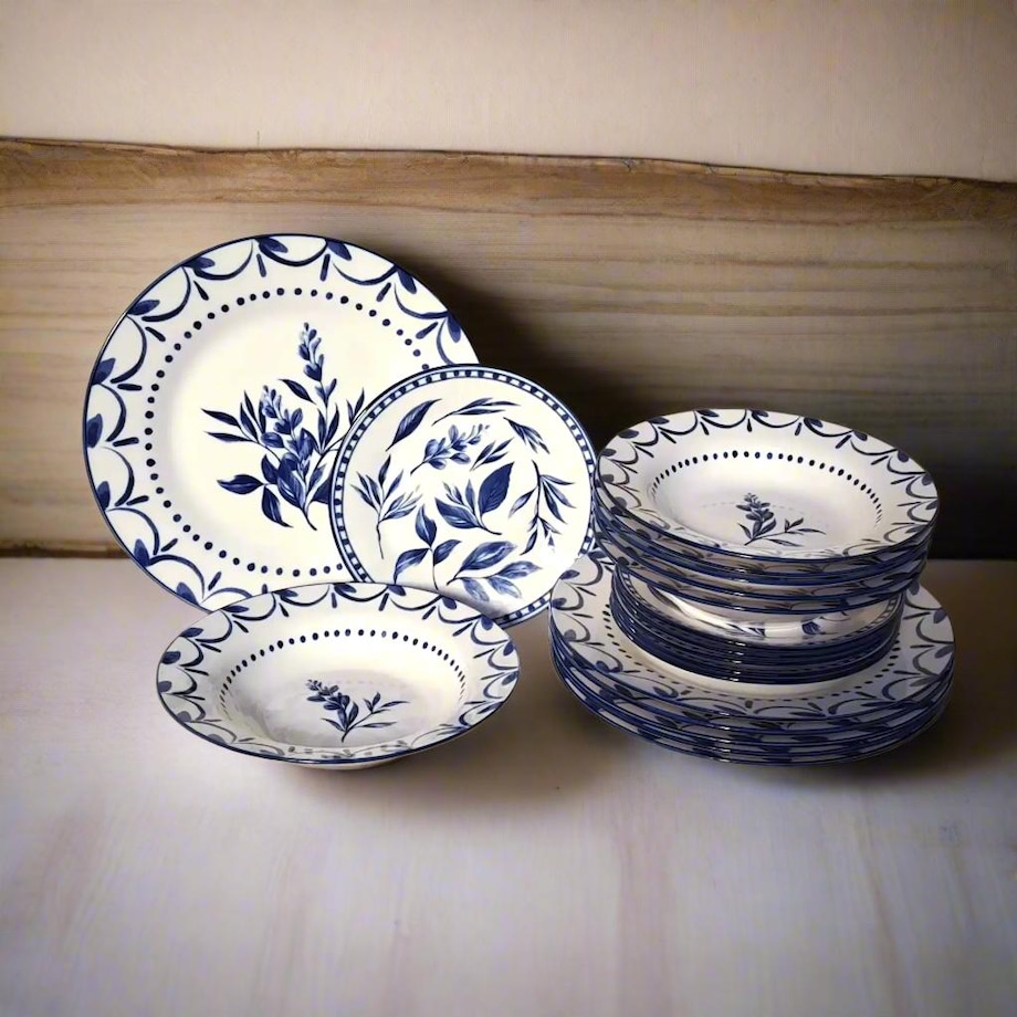 Blue Loira Zestaw Obiadowy 18 szt