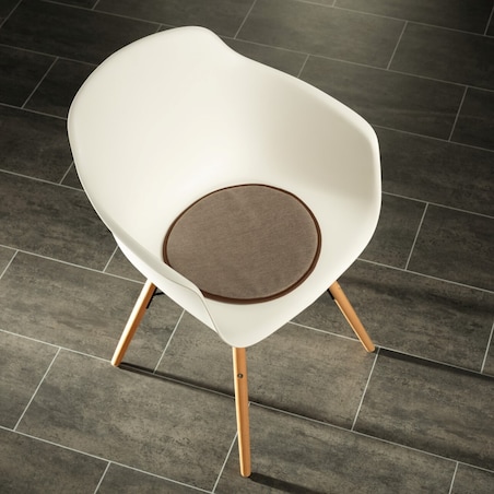 Siedzisko na krzesło Dot light brown, śr. 34 x 2cm