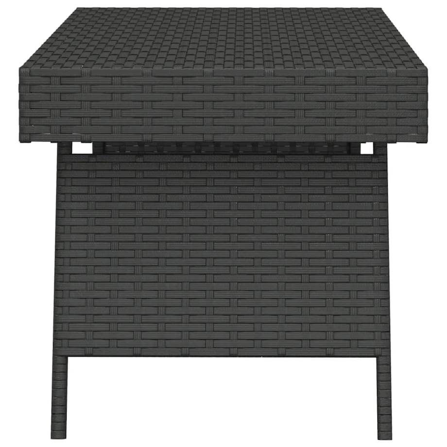 vidaXL Składany stolik boczny, czarny, 60x40x38 cm, polirattan