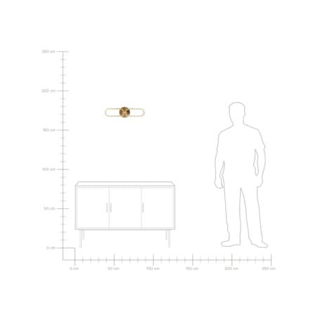 Lampa ścienna LED metalowa złota KRANG