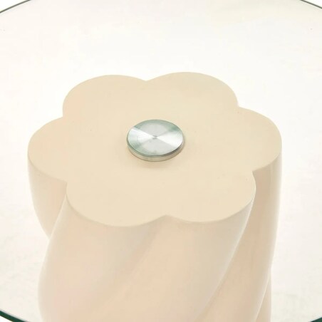 Stolik kawowy ceramiczny ze szklanym blatem Torsie