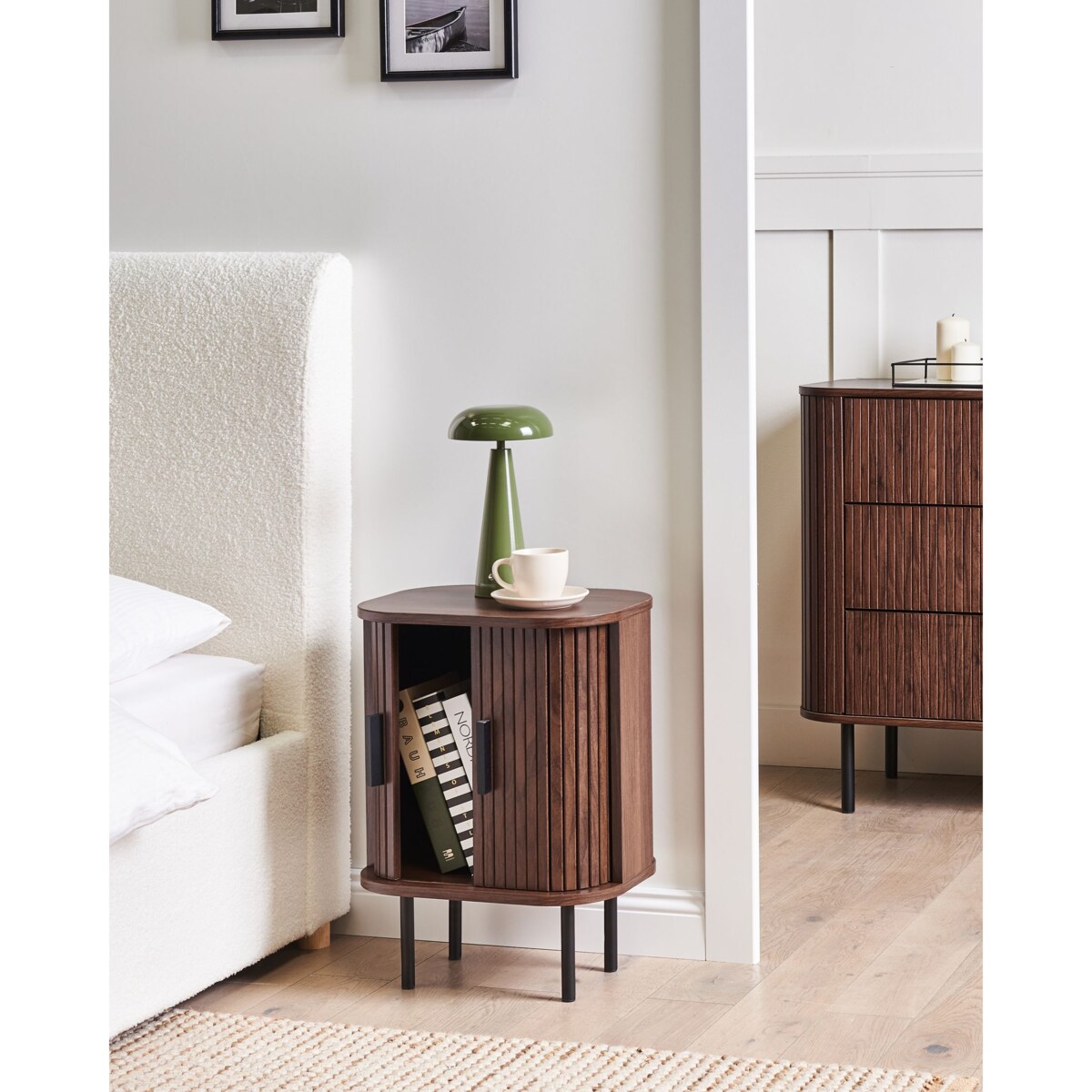 Szafka nocna BRADLEY Ciemnobrązowy