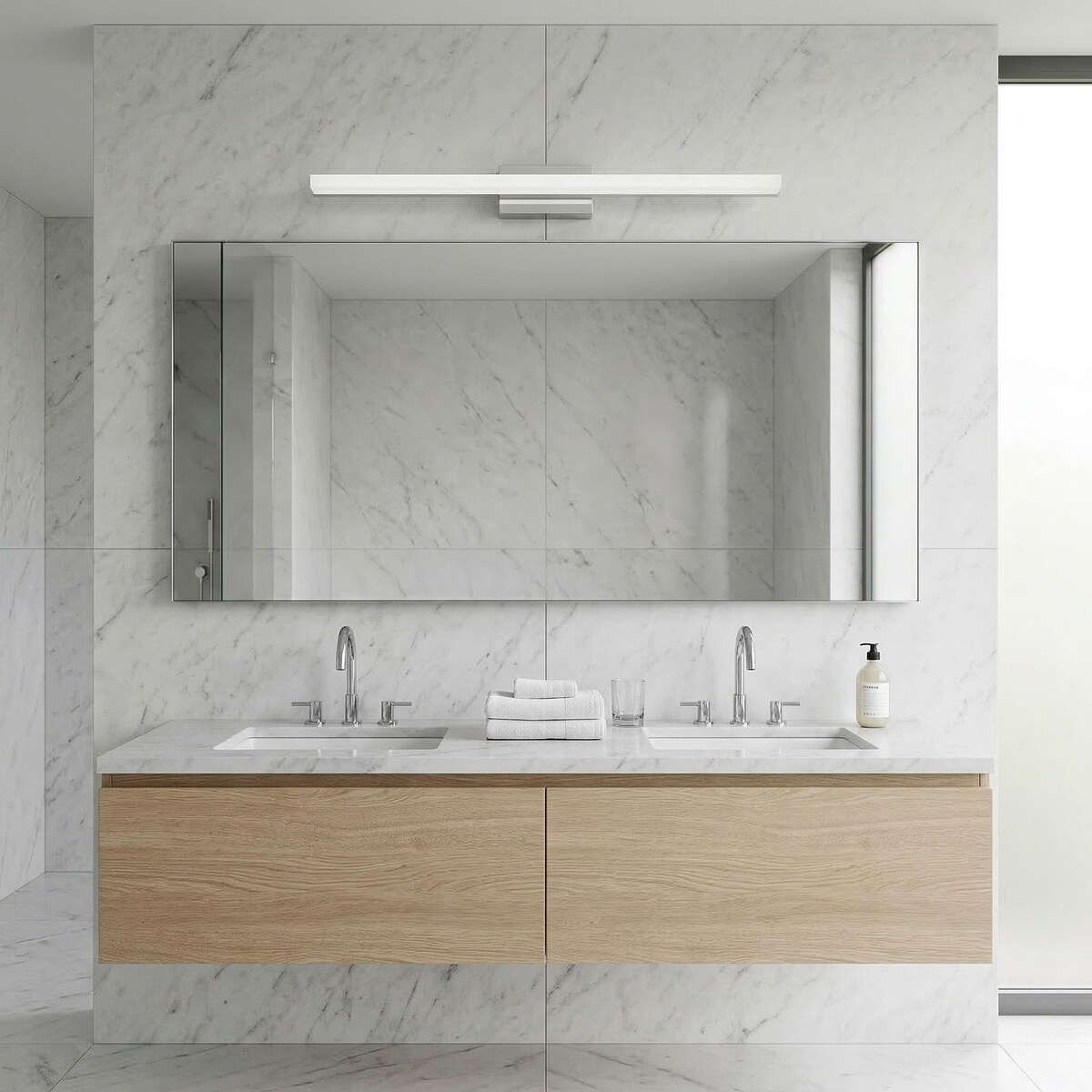 Kinkiet App1847-1W 80Cm Led Chrom, Metal, Tworzywo Sztuczne