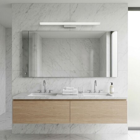 Kinkiet App1847-1W 80Cm Led Chrom, Metal, Tworzywo Sztuczne