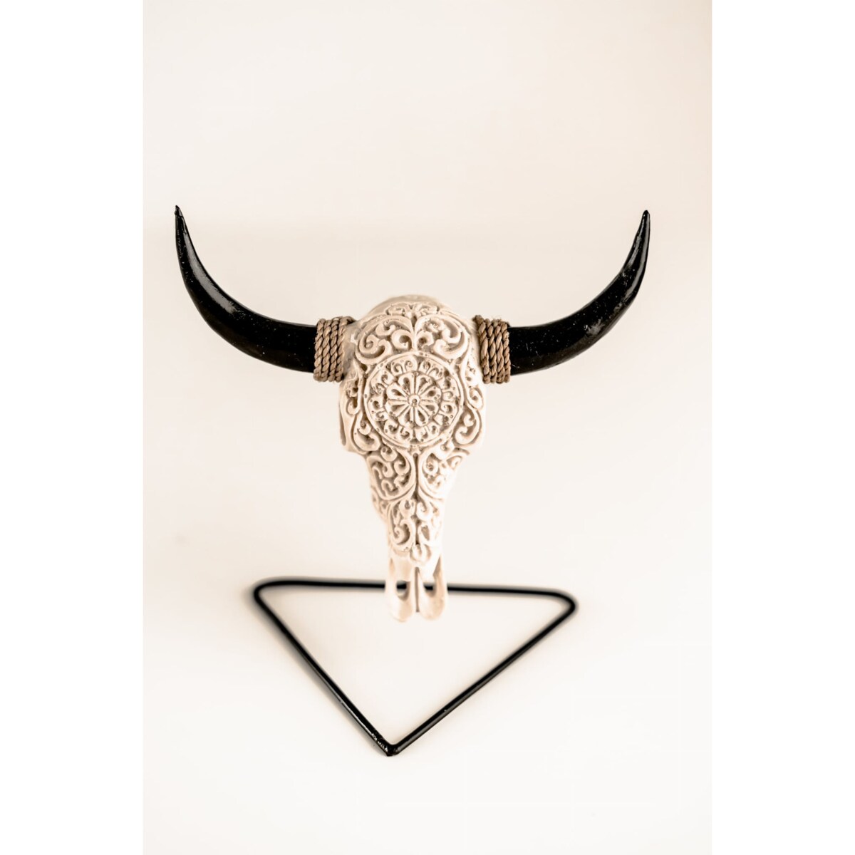 DEKORACJA GŁOWA BYKA BIAŁA S