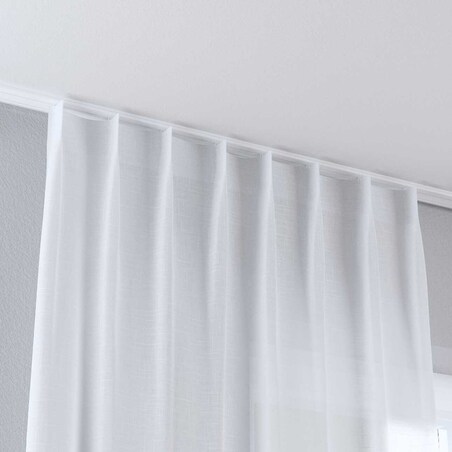 Zasłona na haczykach flex pojedynczych 130x260 prześwitujący biały