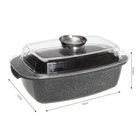 Brytfanna Z powłoką marmurową 5.5L 33cm KINGHOFF