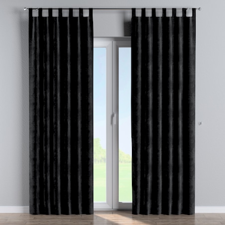 Zasłona na szelkach 1 szt. 130x245 głęboka czerń