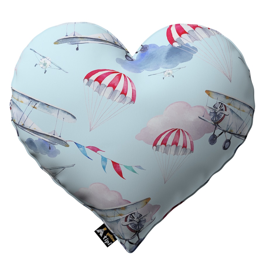 Poduszka Heart of Love, niebiesko-różowy, 45x15x45cm, Magic Collection
