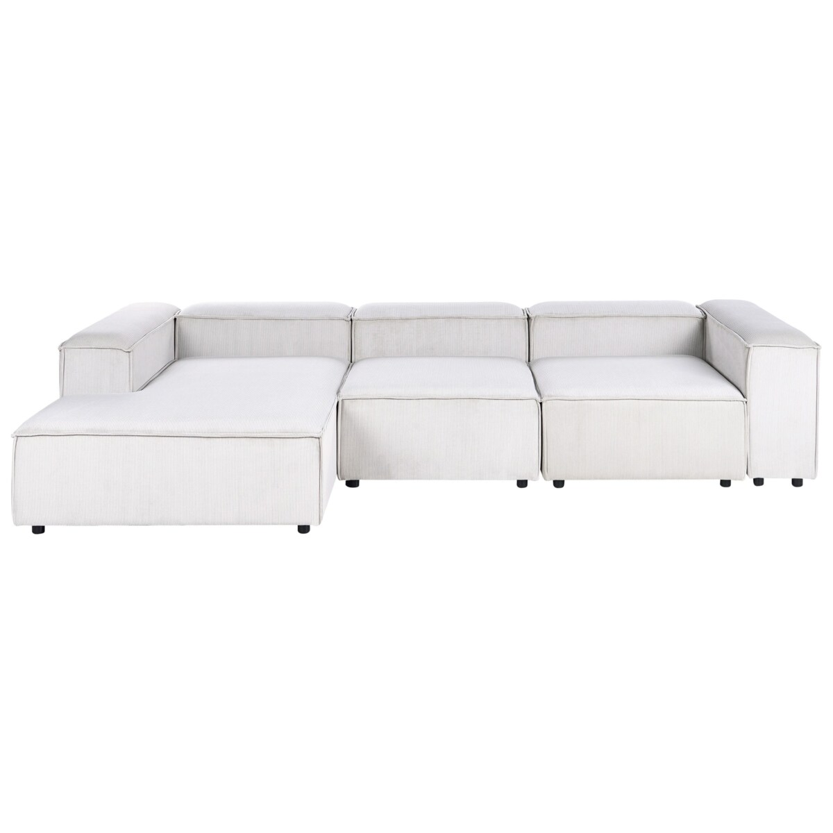 Narożnik modułowy dla 4 osób ARDAL Sztruks Złamana biel Prawostronny