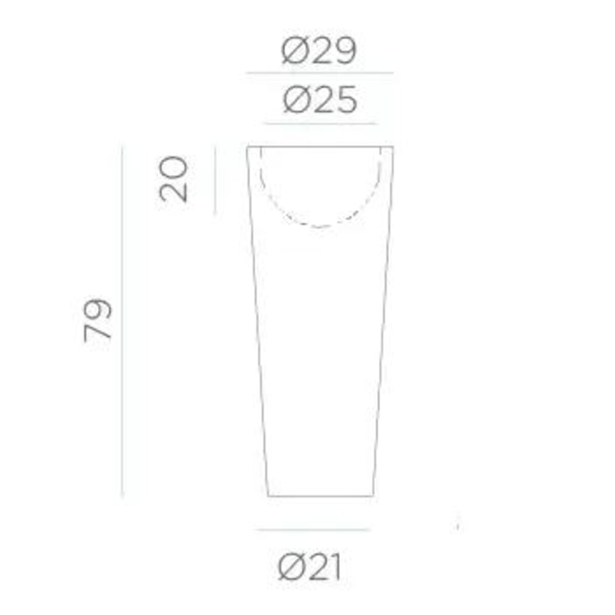 Donica cylinder Ficus LUMFC080SSNW King Home LED RGB 1W 3000-6500K IP65 biała