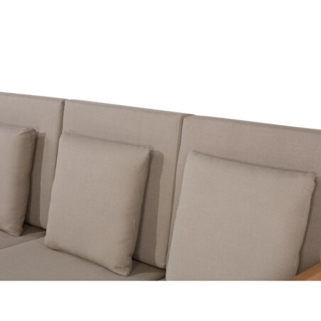 Zestaw ogrodowy drewniany 7-osobowy szary PATAJA