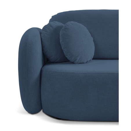 Nowoczesny narożnik rozkładany OLIVIO prawy - granatowy