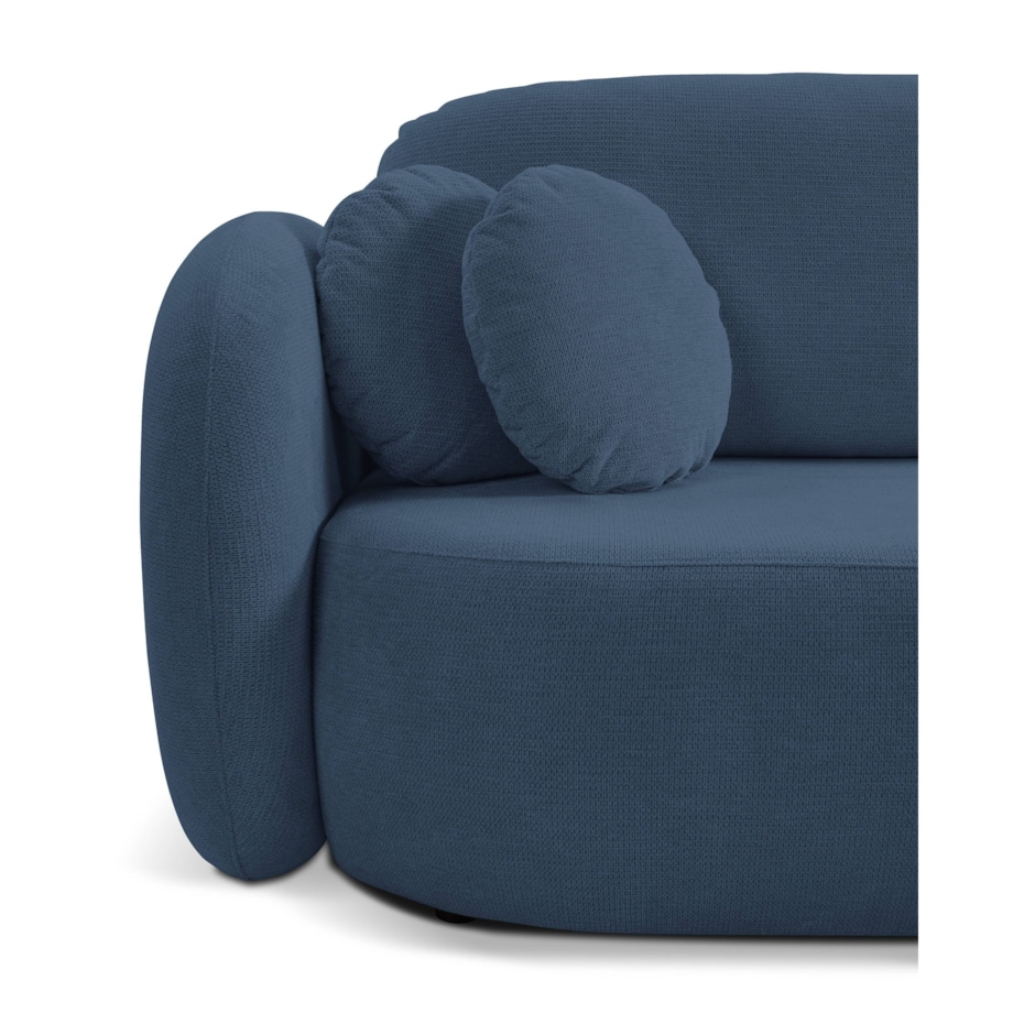 Nowoczesny narożnik rozkładany OLIVIO prawy - granatowy