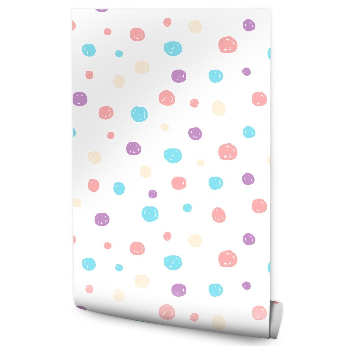 Tapeta Dla Dzieci Pastelowe KROPKI Groszki