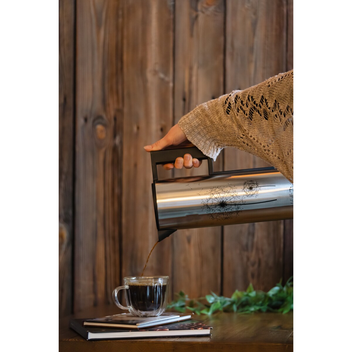 Termos z wkładem szklanym 1L CORTO stalowy 231628