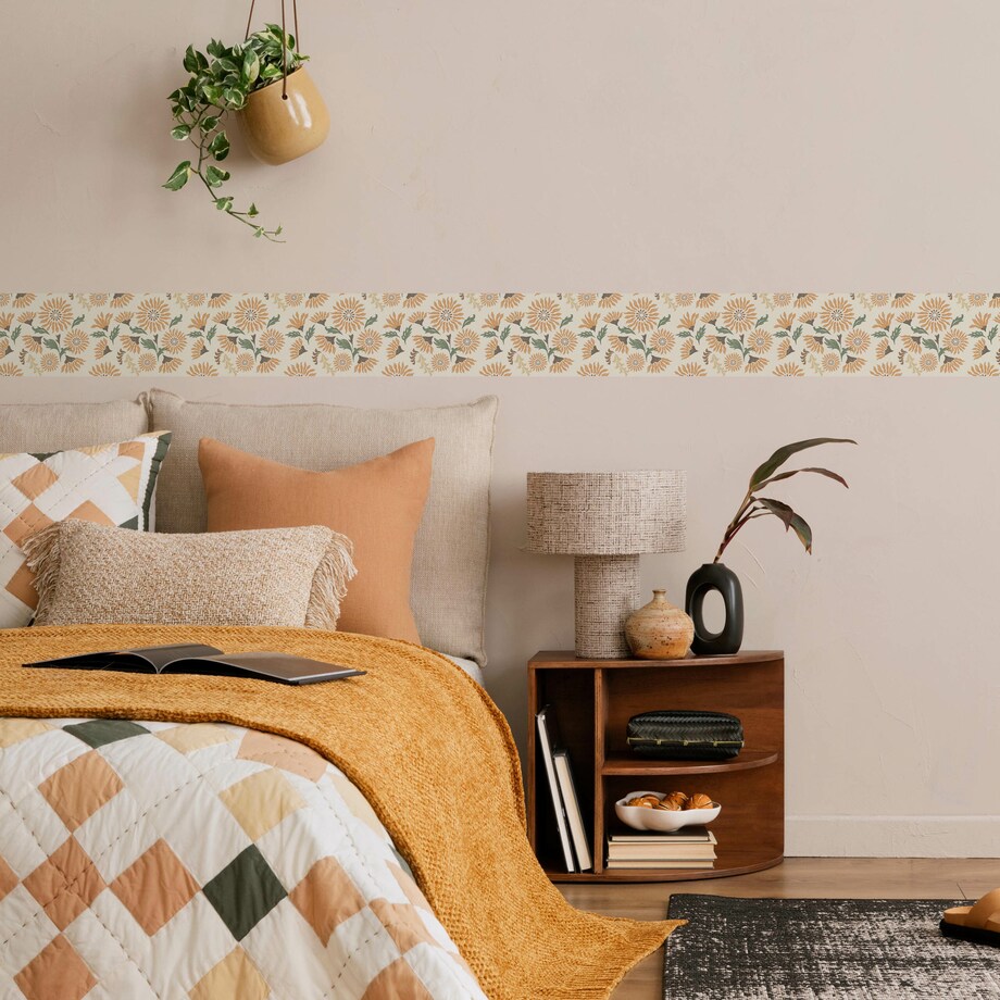 Pasek Dekoracyjny Bordiura Do Kuchni SŁONECZNIKI Kwiaty Styl Vintage