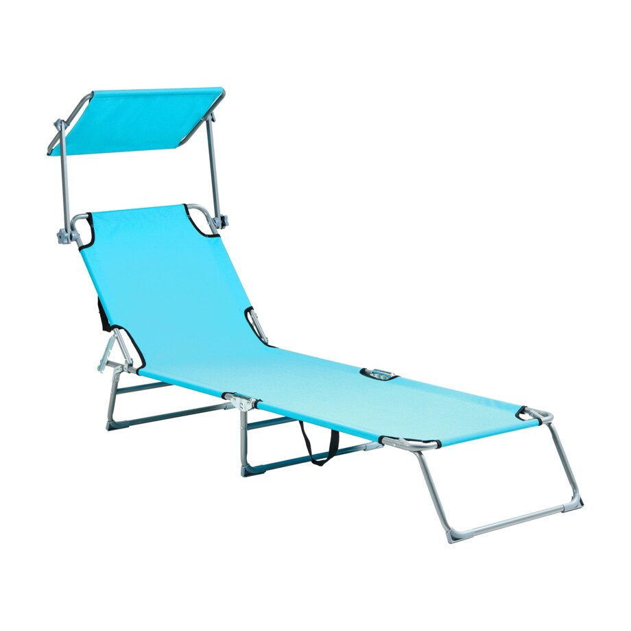 Leżak ogrodowy FOLIGNO Metal Turkusowy