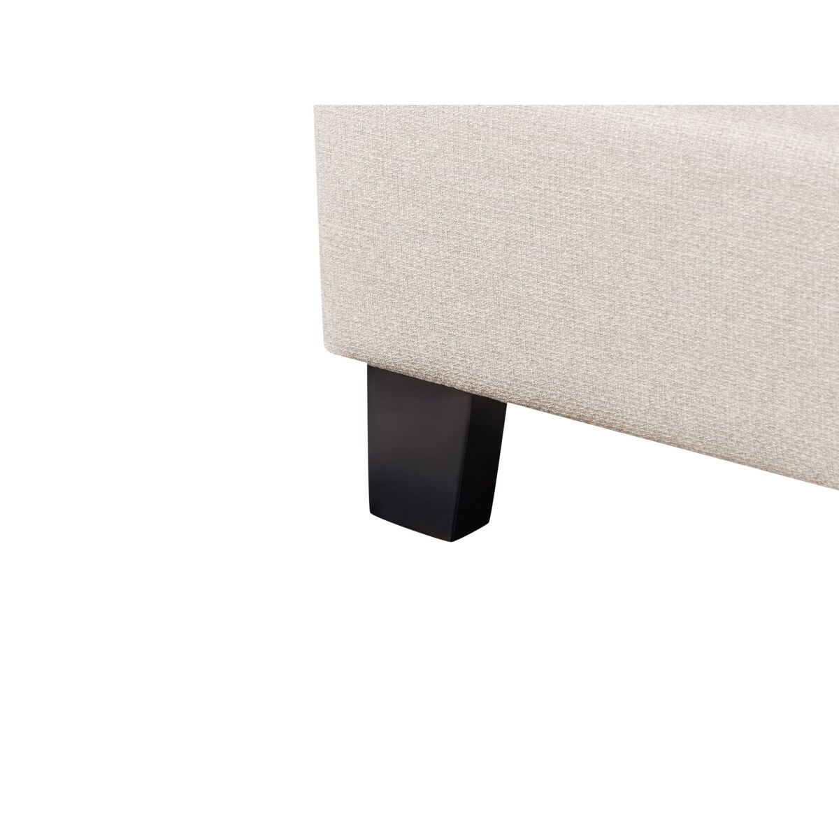 Łóżko tapicerowane ze stelażem jasnobeżowe 90 x 200 cm ROANNE