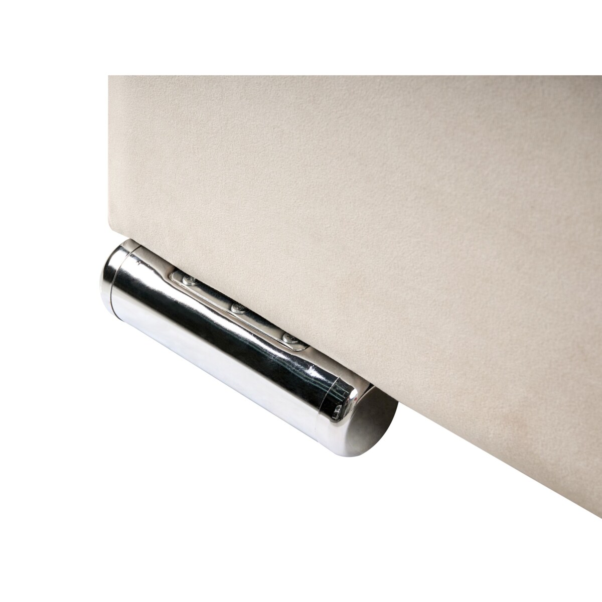 Łóżko Welur LUBBON 140 x 200 cm Złamana biel