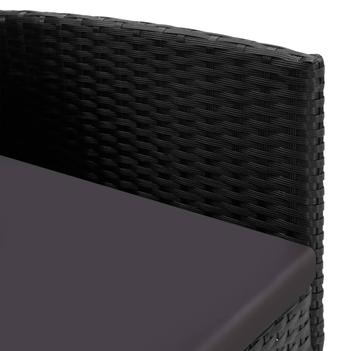 vidaXL 5-częściowy zestaw mebli ogrodowych, czarny, polirattan i stal