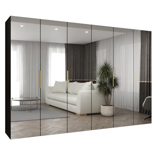 Szafa uchylna otwierana MARBELLA 3 300 wys. 202 cm Czarny + u. Złoty