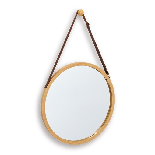 Lustro ścienne bambusowe okrągłe ZELLER, Ø 38 cm