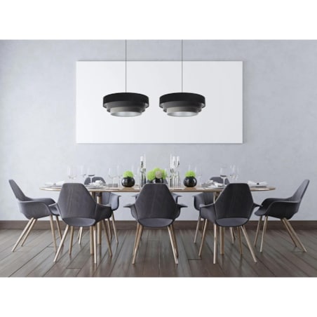 Lampa wisząca TRIO MIX czarna/szara/srebrna