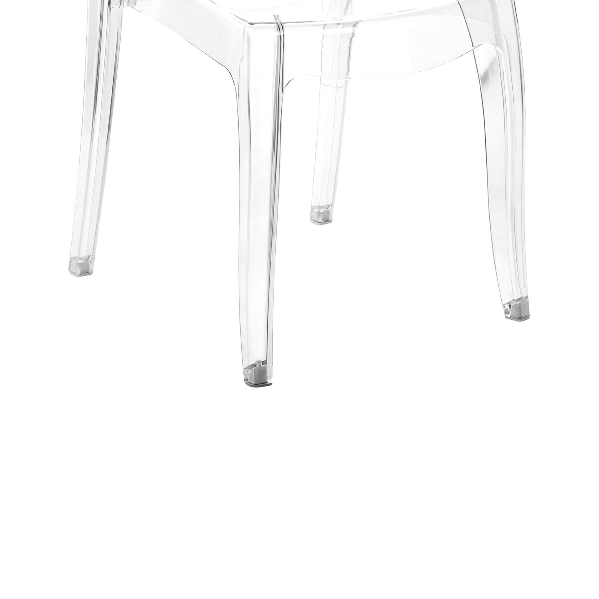 Zestaw 2 krzeseł do jadalni przezroczysty WESTBRIDGE