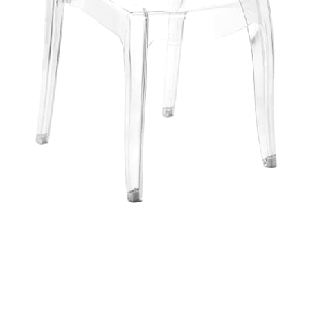 Zestaw 2 krzeseł do jadalni przezroczysty WESTBRIDGE