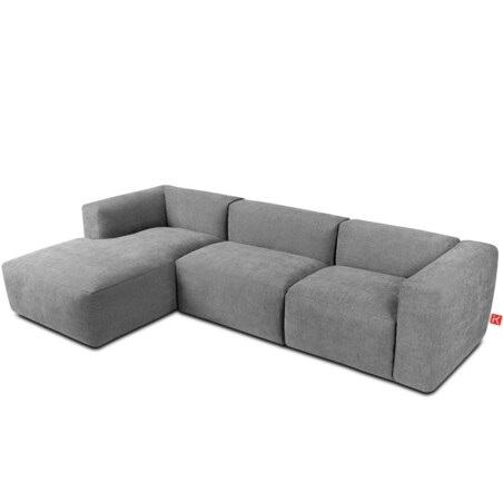 KONSIMO BUFFO Narożnik prawy z niezwykle miękkim i wygodnym siedziskiem, kolor jasny popielaty