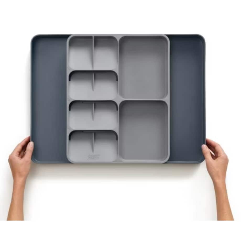 Organizer na sztućce rozsuwany szary DrawerStore, Joseph Joseph