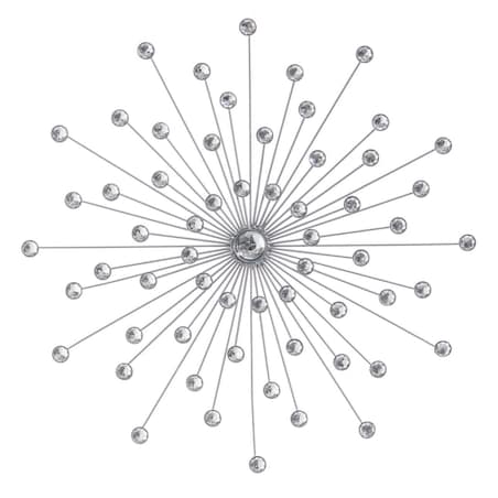 Dekoracja Space silver 48cm, 48x2x48cm