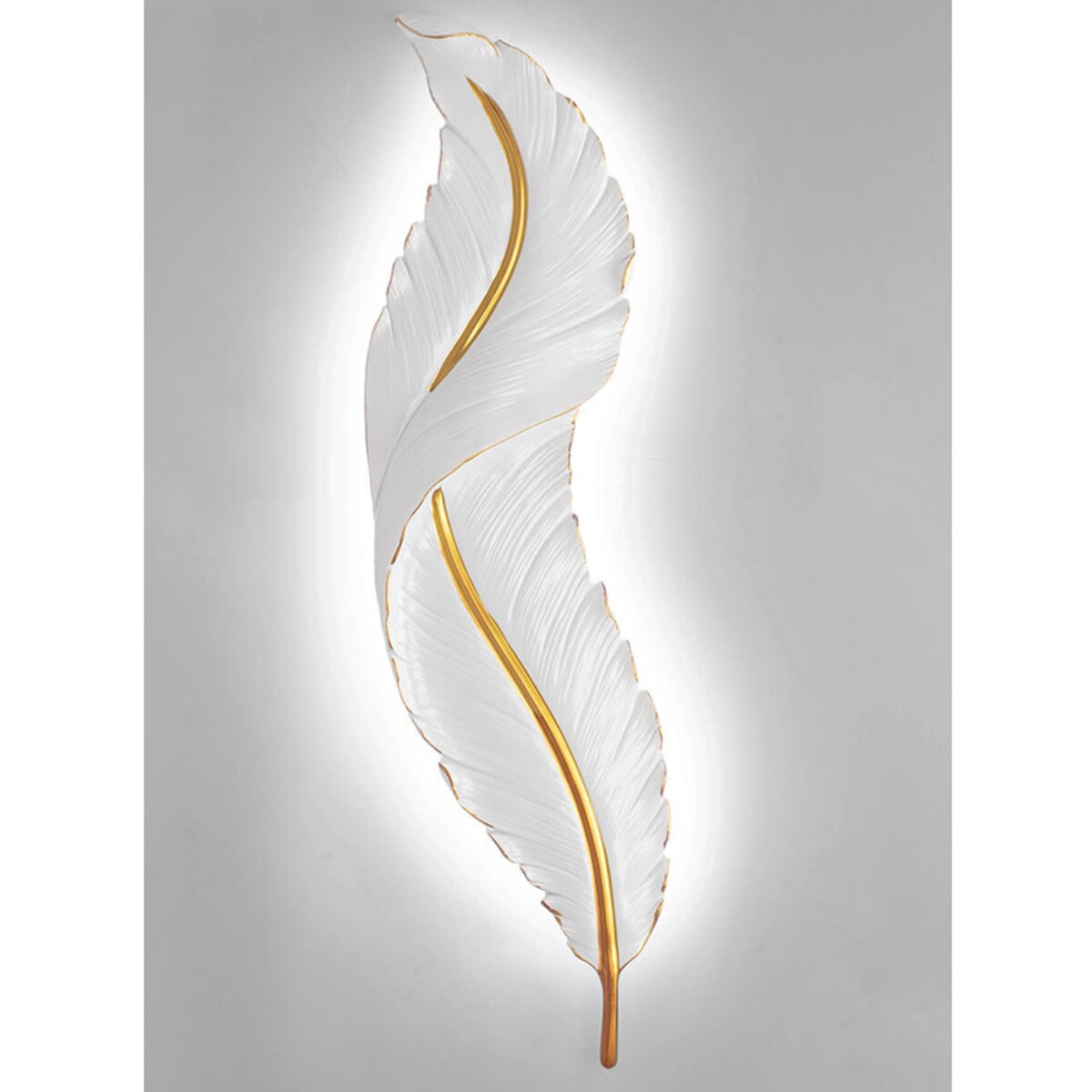 Ścienna lampa ledowa Ikar MSE010100387 Moosee 15W 3000K pióro białe złote