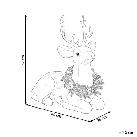 Dekoracja świąteczna HAILUOTO 67 cm Renifer Brązowy