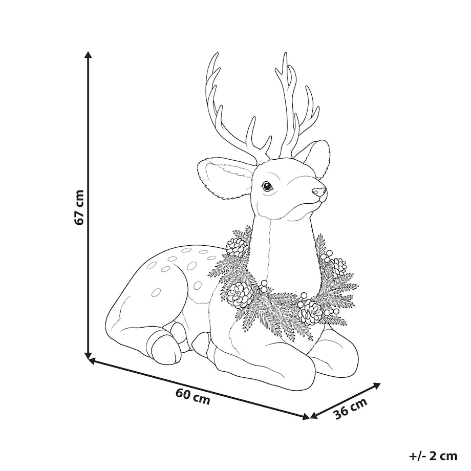 Dekoracja świąteczna HAILUOTO 67 cm Renifer Brązowy