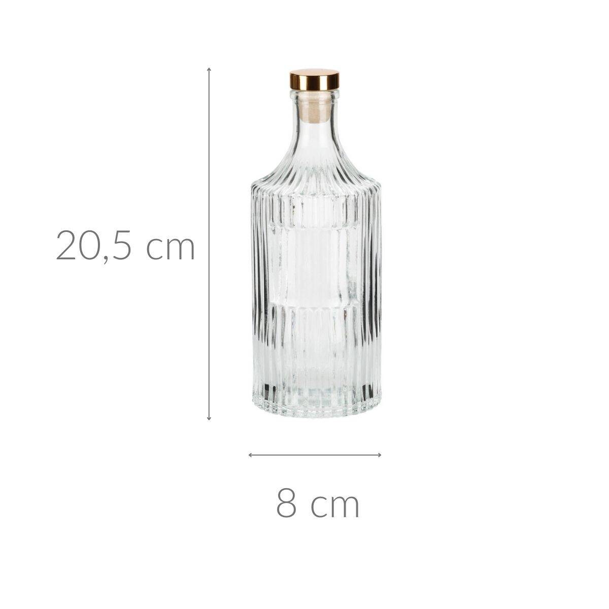 Karafka na wodę, przeźroczysta z korkiem