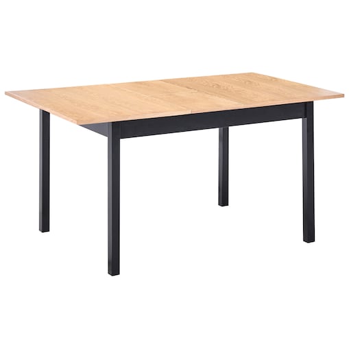 Stół do jadalni rozkładany HOUSTON Jasnobrązowy/ czarny 120/150 cm 90 cm Drewno sosnowe
