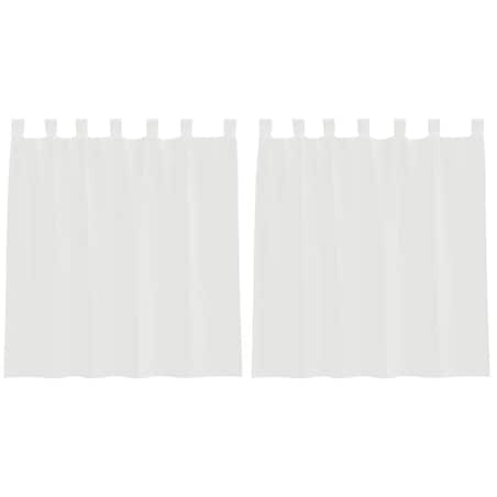 vidaXL Zasłony woalowe z pętelkami 2 szt. Białe 140x140 cm