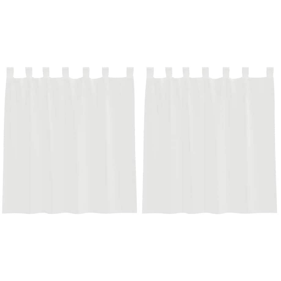 vidaXL Zasłony woalowe z pętelkami 2 szt. Białe 140x140 cm