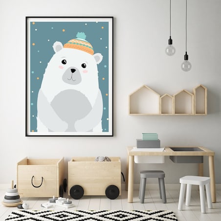 Plakat dla dzieci Miś polarny 30x40