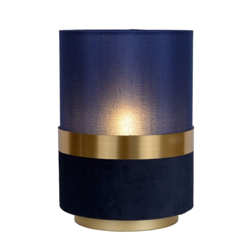 Lampka stołowa Tusse 10508/01/35 Lucide LED 5W tuba niebieska mosiądz