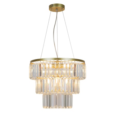 Wisząca lampa z kryształkami Tifanny P17127-4-1GD Zumaline złoty przezroczysty