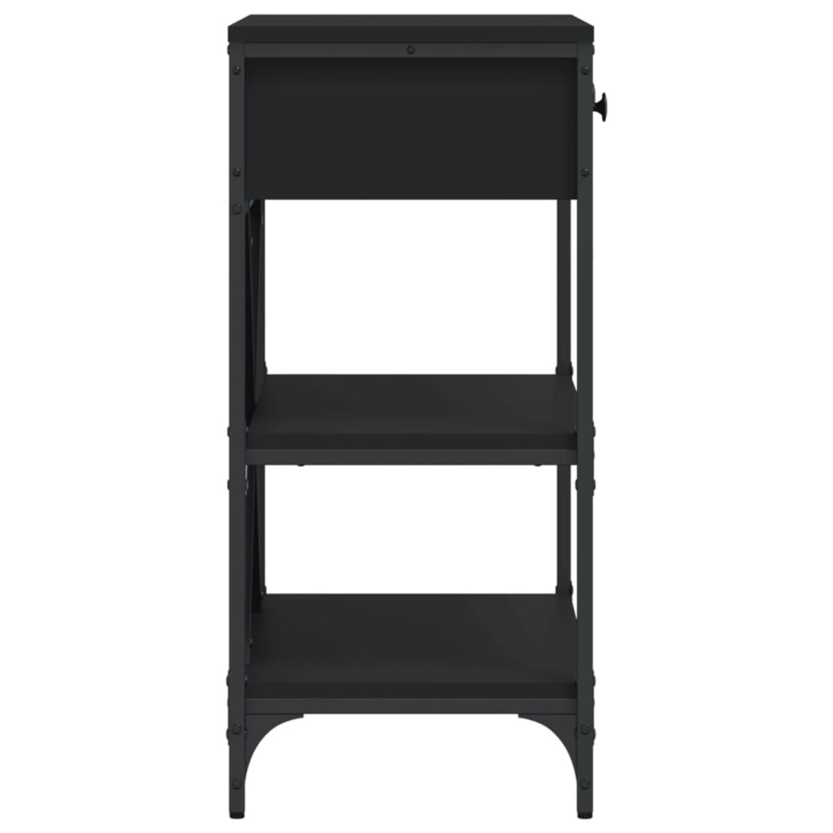 vidaXL Stolik konsolowy, czarny, 75x34,5x75 cm