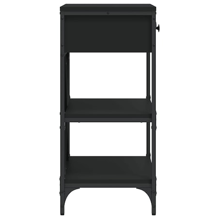 vidaXL Stolik konsolowy, czarny, 75x34,5x75 cm