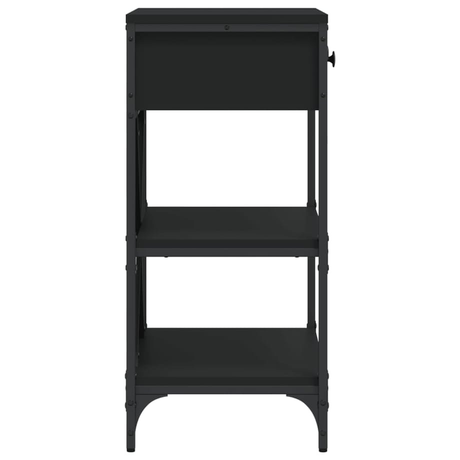 vidaXL Stolik konsolowy, czarny, 75x34,5x75 cm