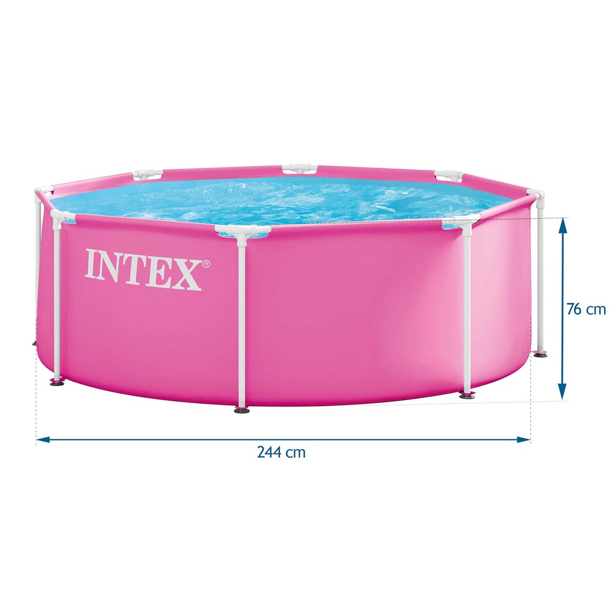 Basen stelażowy Intex dla dzieci ogrodowy okrągły 244 cm zestaw model 2026