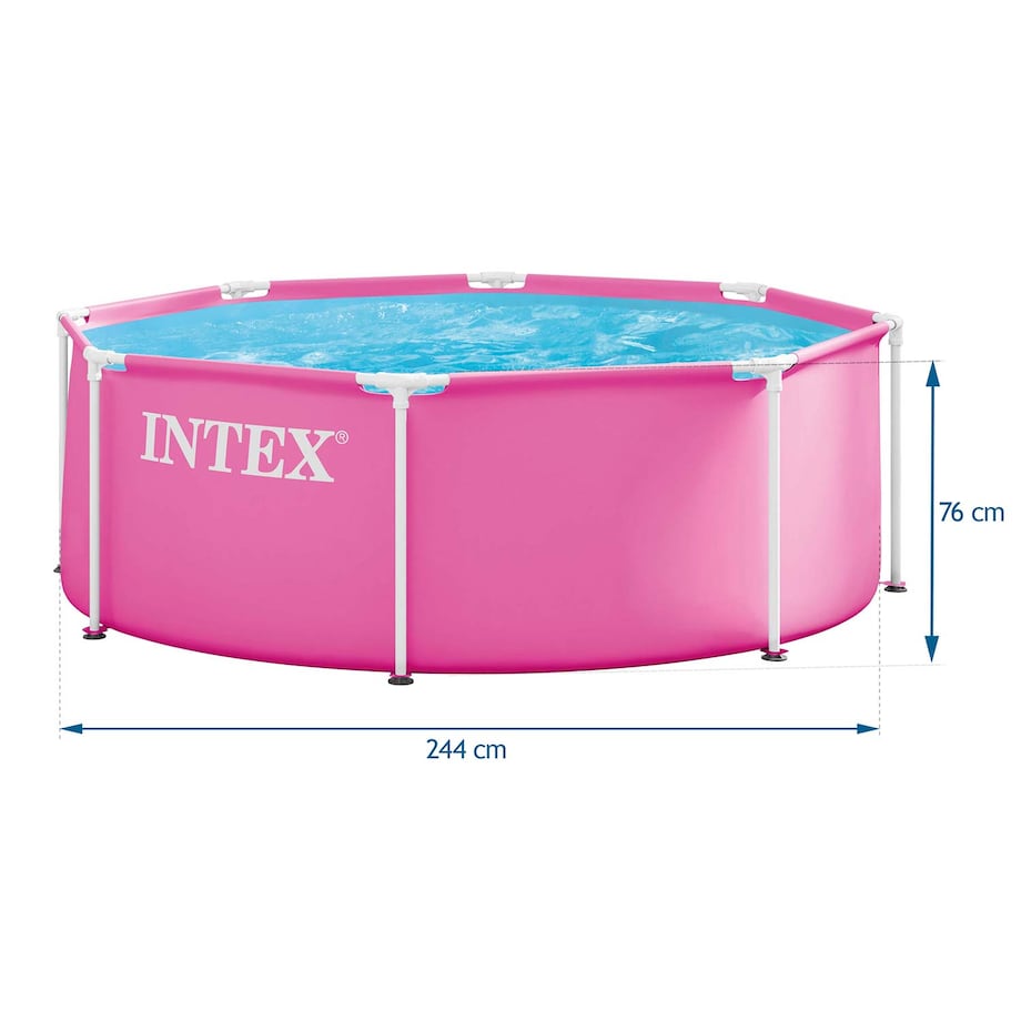 Basen stelażowy Intex dla dzieci ogrodowy okrągły 244 cm zestaw model 2026